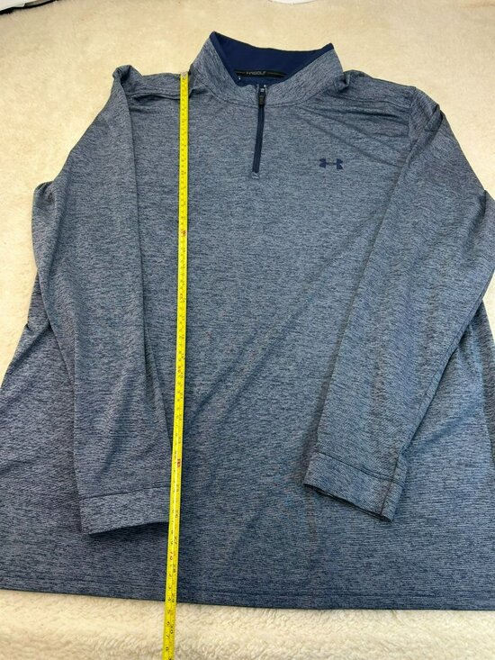 Under Armour Other - Under Armour Mens 1/4 Zip Pullover Blue XXL Polyester Loose HeatGear Pre-Owned
